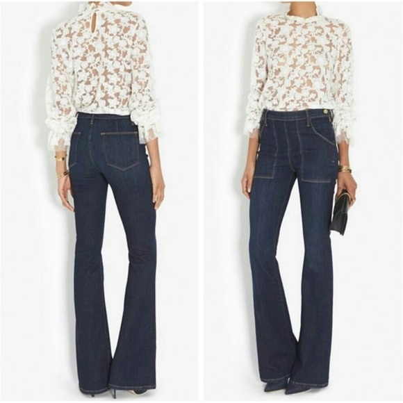 Frame Le Flare de Francoise Jeans in Queens Way - Picture 1 of 7